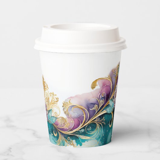 Elegante Fiesta Quinceanera Welkom ID1029 Papieren Bekers (Achterkant)