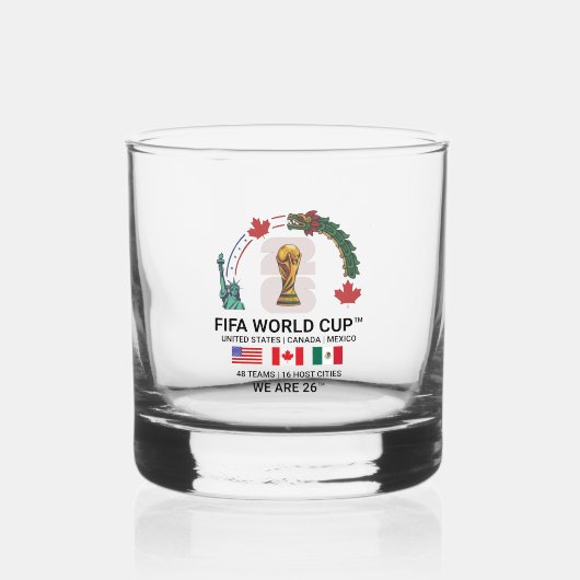 Elegante FIFA Wereldkampioenschap 2026 Whisky Glas (Achterkant)