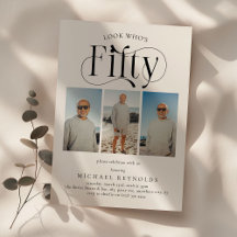 Elegante FIFTY 3 fotocollage 50ste verjaardag