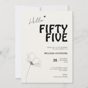 Elegante Fifty Five Bold Typografie 55e Verjaardag Kaart