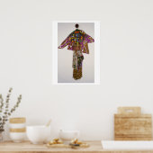 Elegante figuur met kralen poster (Keuken)