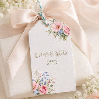 elegante fijne bloem lente BRUID dank je Cadeaulabel