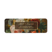 Elegante Fijne Kunst Bloemstuk Bruiloft Etiket (Voorkant)