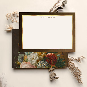 Elegante Fijne Kunst Bloemstuk Stilleven  Notitiekaartje