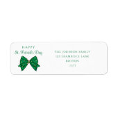 Elegante fijne St. Patrick's Dag-adres Etiket (Voorkant)