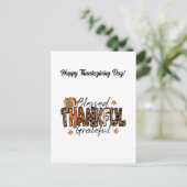 Elegante fijne Thanksgiving Day-ansichtkaart Briefkaart (Staand voorkant)