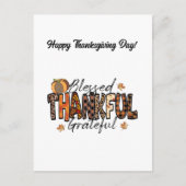 Elegante fijne Thanksgiving Day-ansichtkaart Briefkaart (Voorkant)