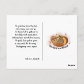 Elegante fijne Thanksgiving Day Briefkaart (Achterkant)