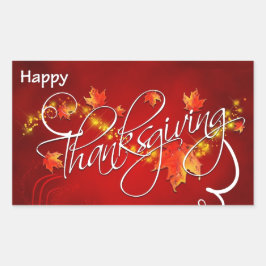 Elegante fijne Thanksgiving-groeten Rechthoekige Sticker