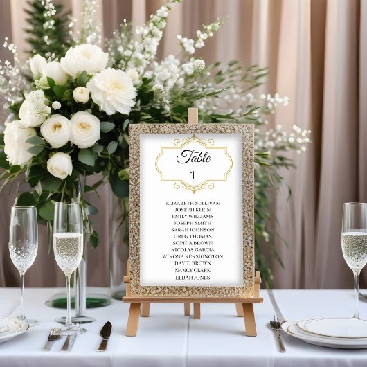 Elegante filigraan bruiloft tafel zitplaatsen kaar kaart