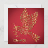 Elegante filigraan duif kaart (Voorkant)