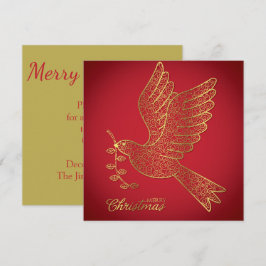 Elegante filigraan duif kaart