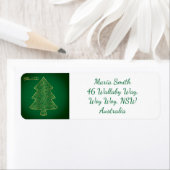 Elegante filigraan kerstboom etiket (Insitu)