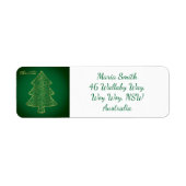 Elegante filigraan kerstboom etiket (Voorkant)