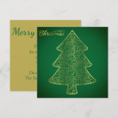 Elegante filigraan kerstboom kaart (Voorkant / Achterkant)