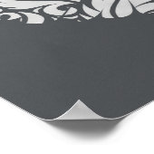 Elegante filigraan vredesduif & subtiel vredesteke poster (Hoek)