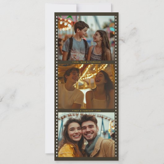Elegante Film Strip Fotocabine | QR-code Save The Date (Achterkant)