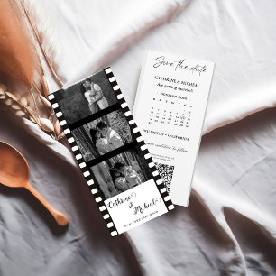 Elegante Film Trouwen Foto booth strip lijst Opsla Save The Date