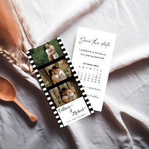 Elegante Film Trouwen Foto booth strip lijst Opsla Save The Date