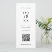 Elegante filmstrip foto booth | QR-code  Save The Date (Staand voorkant)