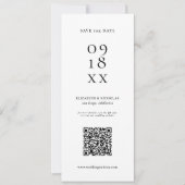 Elegante filmstrip foto booth | QR-code  Save The Date (Voorkant)