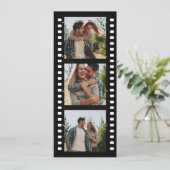 Elegante Filmstrook Fotocabine Bladwijzer Save The Date (Staand voorkant)