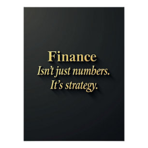Elegante financieringscitaten Minimalistisch Perfect Poster