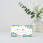 Elegante Fire Opal Moderne Edelsteen Aanbevelingskaartje (Staand voorkant)