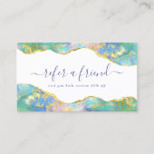 Elegante Fire Opal Moderne Edelsteen Aanbevelingskaartje (Voorkant)