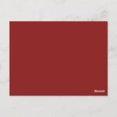 Elegante Firebrick Red Trouwtafel Nummer Kaart (Achterkant)