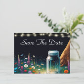 Elegante Firefly rustieke bruiloft uitnodiging (Staand voorkant)