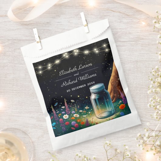 Elegante Firefly rustieke bruiloft uitnodiging Bedankzakje (Geknipt)