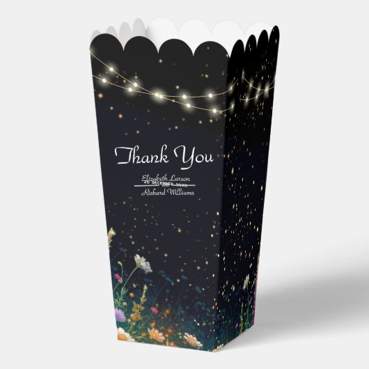 Elegante Firefly rustieke bruiloft uitnodiging Fav Bedankdoosjes (Achterkant)