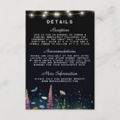 Elegante Firefly rustieke bruiloft uitnodiging Informatiekaartje (Voorkant)