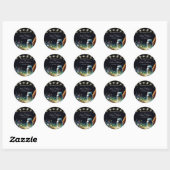 Elegante Firefly rustieke bruiloft uitnodiging Ronde Sticker (Vel)