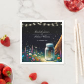 Elegante Firefly rustieke bruiloft uitnodiging Servet (Insitu)