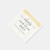 Elegante Fizz Bubbels Oud en Nieuw Servet (Hoek)