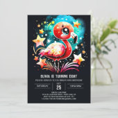 Elegante Flamingo digitale verjaardag Kaart (Staand voorkant)