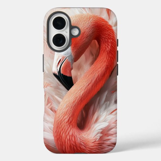 Elegante Flamingo Feather telefoonhoes Case-Mate iPhone Case (Achterkant)