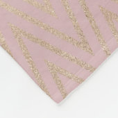 Elegante Flamingo Monogram Roze Goud Fleece Deken (Hoek)
