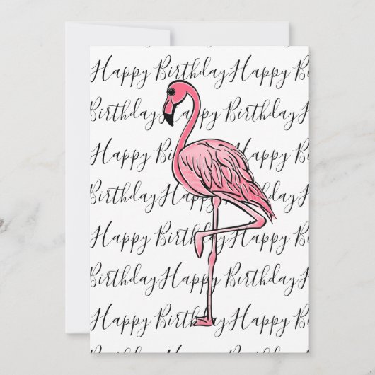 Elegante Flamingo roze tropische vogel Kaart (Voorkant)
