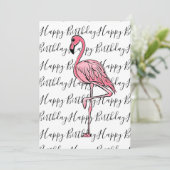Elegante Flamingo roze tropische vogel Kaart (Staand voorkant)