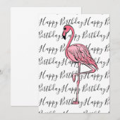 Elegante Flamingo roze tropische vogel Kaart (Voorkant / Achterkant)