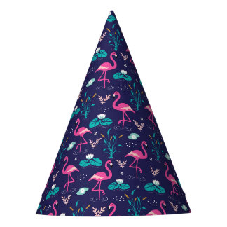 Elegante Flamingo's en Lilypads Patroon op de Mari Feesthoedjes