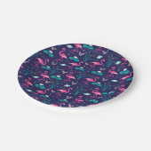 Elegante Flamingo's en Lilypads Patroon op de Mari Papieren Bordje (Gekanteld)