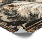 Elegante Flapper Lady uit de jaren twintig Poster (Hoek)