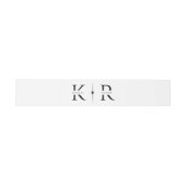 Elegante Flare Monogram Bruiloft  Uitnodigingen Wikkel (Vlak)