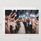 Elegante Flare Monogram Trouwfoto Bedankkaart (Achterkant)
