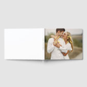 Elegante Flare Twee Initiële Monogram Bruiloft Gastenboek (Volledig)