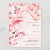 Elegante Flawless Grote Sakura Bloemenbruiloft Kaart (Voorkant / Achterkant)